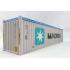 Iconic Replicas - 40 ft Shipping Container Open Top with Mining Truck Tyre Load - Maersk - Scale 1:50