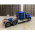 Iconic Replicas - Australian Kenworth W900 6x4 Lowline Bunk Truck Blue Metallic Spider - Scale 1:50