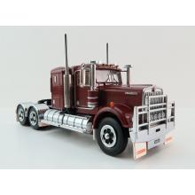 Iconic Replicas - Australian Kenworth W900 6x4 Lowline Bunk Truck Vintage Burgundy Spider - Scale 1:50