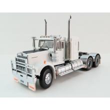 Iconic Replicas - Australian Kenworth W900 6x4 Lowline Bunk Truck White Black - Scale 1:50