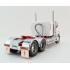 Iconic Replicas - Australian Kenworth W900 6x4 Lowline Bunk Truck White Red - Scale 1:50