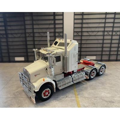 Iconic Replicas - Australian Kenworth W900SAR 6x4 Truck Red White Spider Wheels - Scale 1:50