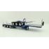 Iconic Replicas - Custom Transport Equipment CTE 45' Extendable Drop Deck Trailer with 3axle Dolly Metallic Blue - Scale 1:50