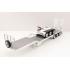 Iconic Replicas - Custom Transport Equipment CTE 45' Extendable Drop Deck Trailer with 3axle Dolly White - Scale 1:50