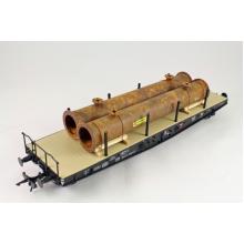 Ladegueter Bauer 01002 - Rusted Flange Tube on Transport Frames - Scale 1:50