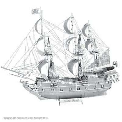 Metal Earth 3D ICONX Laser Cut Model Black Pearl Pirate Ship DIY MODEL KIT