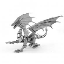 Metal Earth 3D ICONX Laser Cut Model ICONX Silver Dragon DIY KIT
