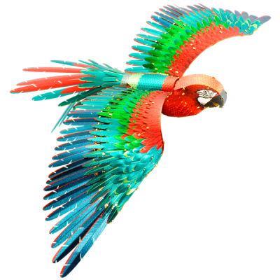 Metal Earth 3D ICONX Laser Cut DIY Model KIT Parrot Jubilee Macaw 