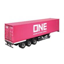 NZG 9791/02 Container Trailer International Twin Tyres with ONE 40ft Sea Container - Scale 1:18