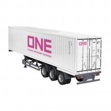 NZG 9791/03 Container Trailer International Twin Tyres with White ONE 40ft Sea Container - Scale 1:18