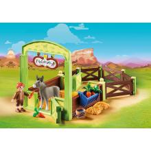 Playmobil 70120 - Snips & Senor Carrots with Horse Stall - Spirit - Riding Free