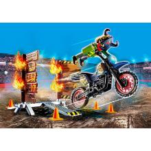 Playmobil 70553 - Stunt Show Motocross with Fiery Wall - Stunt Show