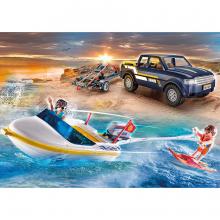 Playmobil 70534 - Pick-Up with Speedboat - Family Fun