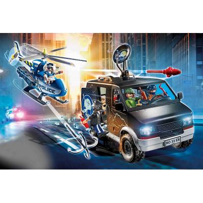 Playmobil 70575 - Helicopter Pursuit with Runaway Van