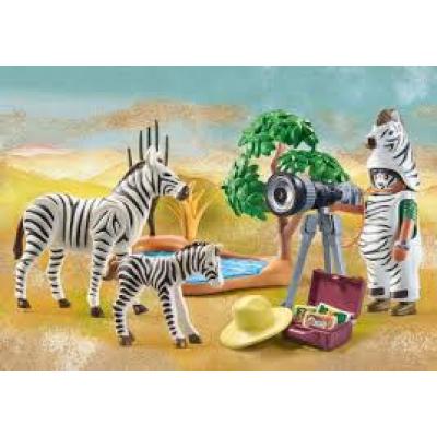 Playmobil 71295 - Wildlife Photographer with Zebras - Wiltopia