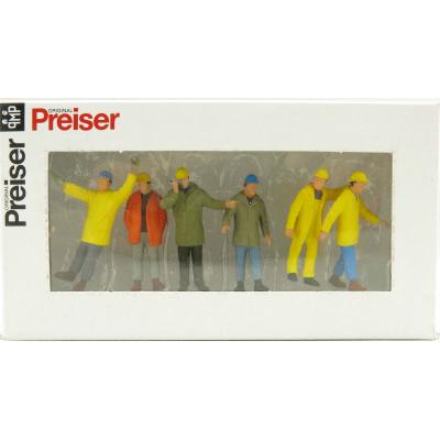 Preiser 68214 Various Construction Industrial Workers Mining - Scale 1:50 