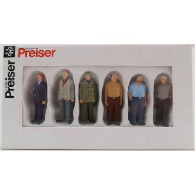 Preiser 68216 Set of 6 Standing Men Figurines Scale 1:50