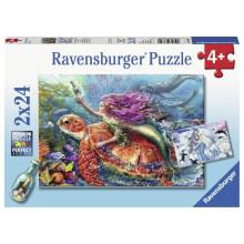 Ravensburger -  Mermaid Adventure Puzzle 2x24 pieces