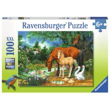 Ravensburger - Ponies at the Pond Puzzle - 100 pieces