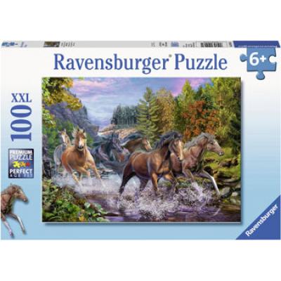 Ravensburger - Rushing River Horses Puzzle - 100 pieces 