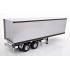 Road Kings RK180168 - 2 axle Semi Box Trailer Silver / Black - Scale 1:18