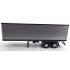 Road Kings RK180168 - 2 axle Semi Box Trailer Silver / Black - Scale 1:18