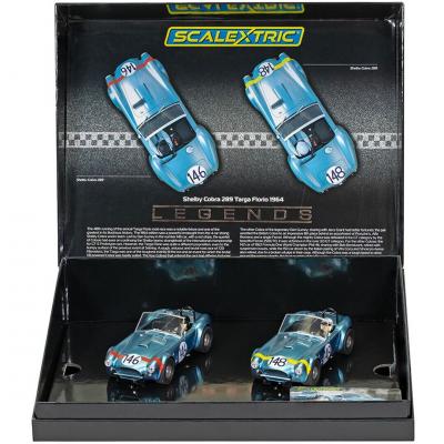 Scalextric C4305A Shelby Cobra 289 - 1964 Targa Florio Twin Pack Slot Car 1:32 Scale