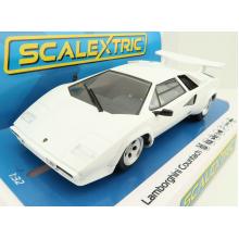 Scalextric C4336 Lamborghini Countach White Slot Car 1:32 Scale