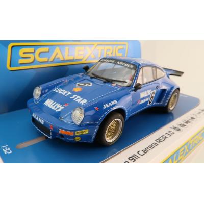 Scalextric C4398 Porsche 911 Carrera RSR 3.0 - Wallys Jeans Slot Car 1:32 Scale