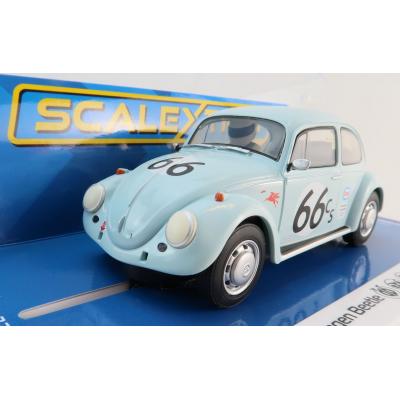 Scalextric C4498 VW Volkswagen Beetle Light Blue No 66 Slot Car 1:32 Scale