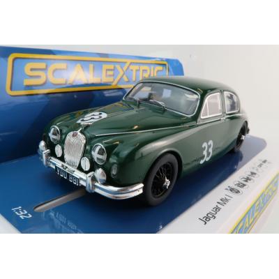 Scalextric C4506 Jaguar MK1 - Mike Hawthorn No 33 Slot Car 1:32 Scale