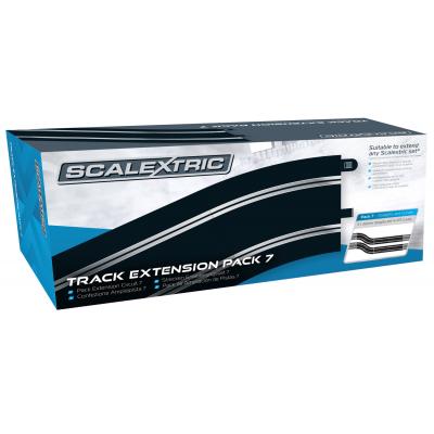 Scalextric C8556 - Track Extension Pack 7 - 4x Standard Straights x 4 R3 Curves  - Scale 1:32