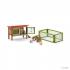 Schleich 42420 - Rabbit Hutch with Rabbits and Accessories Play Set Farm Life