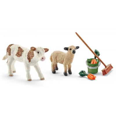 Schleich 41422 – Stable Cleaning Kit With Calf Play Set Farm Life