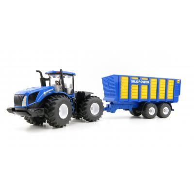 Siku 1947 - New Holland T9.560 Tractor with Silage Trailer - Scale 1:50