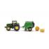 Siku 1665 - John Deere 7530 Tractor with 990 Baler Trailer - Scale 1:72