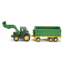 Siku 1843 - John Deere 6920 S Tractor With Front Loader and Trailer -  Scale 1:87