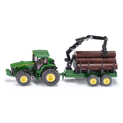Siku 1954 - John Deere 8430 Tractor with Foresty Trailer - Scale 1:50 