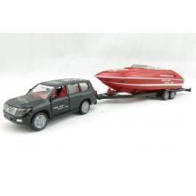 Siku 2543 -  Toyota Landcruiser with performance marine Motor boat - Scale 1:55
