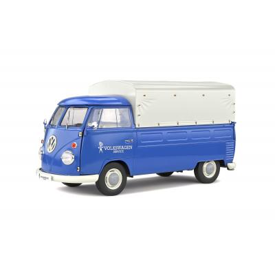 Solido S1806702 VW Volkswagen T1 Pick Up Combi Volkswagen Service 1950 Blue - Scale 1:18 