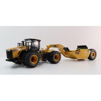 SpecCast Set - Mobile Track Solutions MTS 3630 Switchback Articulating 4WD Tractor & 33-38XL Towed Scraper - 1:50