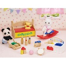 Sylvanian Families 5709 - Baby's Toy Box Snow Rabbit & Panda Babies