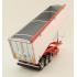 Tekno 71640-1 Semi Volume Tipper Trailer STAS Silver Red - Scale 1:50