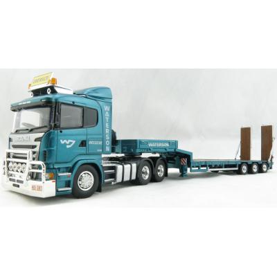 Tekno 72511 Scania R-Series Lowline 6x4 Prime Mover with Goldhofer Low Loader Waterson Diesel QLD - Scale 1:50