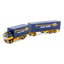 Tekno 82861 - Volvo F88 4x2 Rigid Truck with Curtainside Trailer - ASG Sigurd Andersson - Scale 1:50