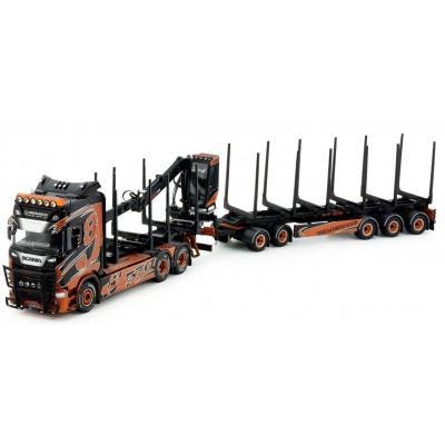 Tekno 83221 - Scania NG R Highline Swedish Wood Transporter with Trailer - Timmerline - Scale 1:50