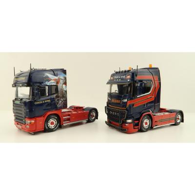 Tekno 84101 - Scania NG S-Serie Highline 4x2 & Scania 4-Serie Topline Truck - Twin Pack - Coles & Sons - Scale 1:50