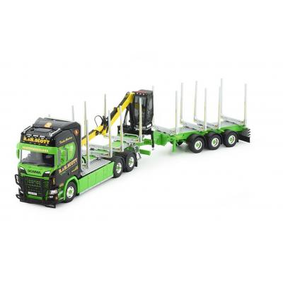 Tekno 84851 - Scania NG R Highline Wood Transporter with Trailer - R&H Scott - Scale 1:50