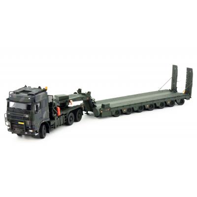 Tekno 84976 - DAF Military Tropco Pantser 6x4 Truck with 7 axle Low Loader - Scale 1:50