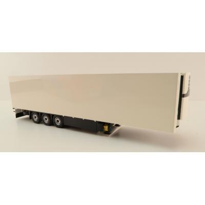 Tekno 85238 - Semi 3-axle Box Reefer Trailer White Thermo King - Scale 1:50